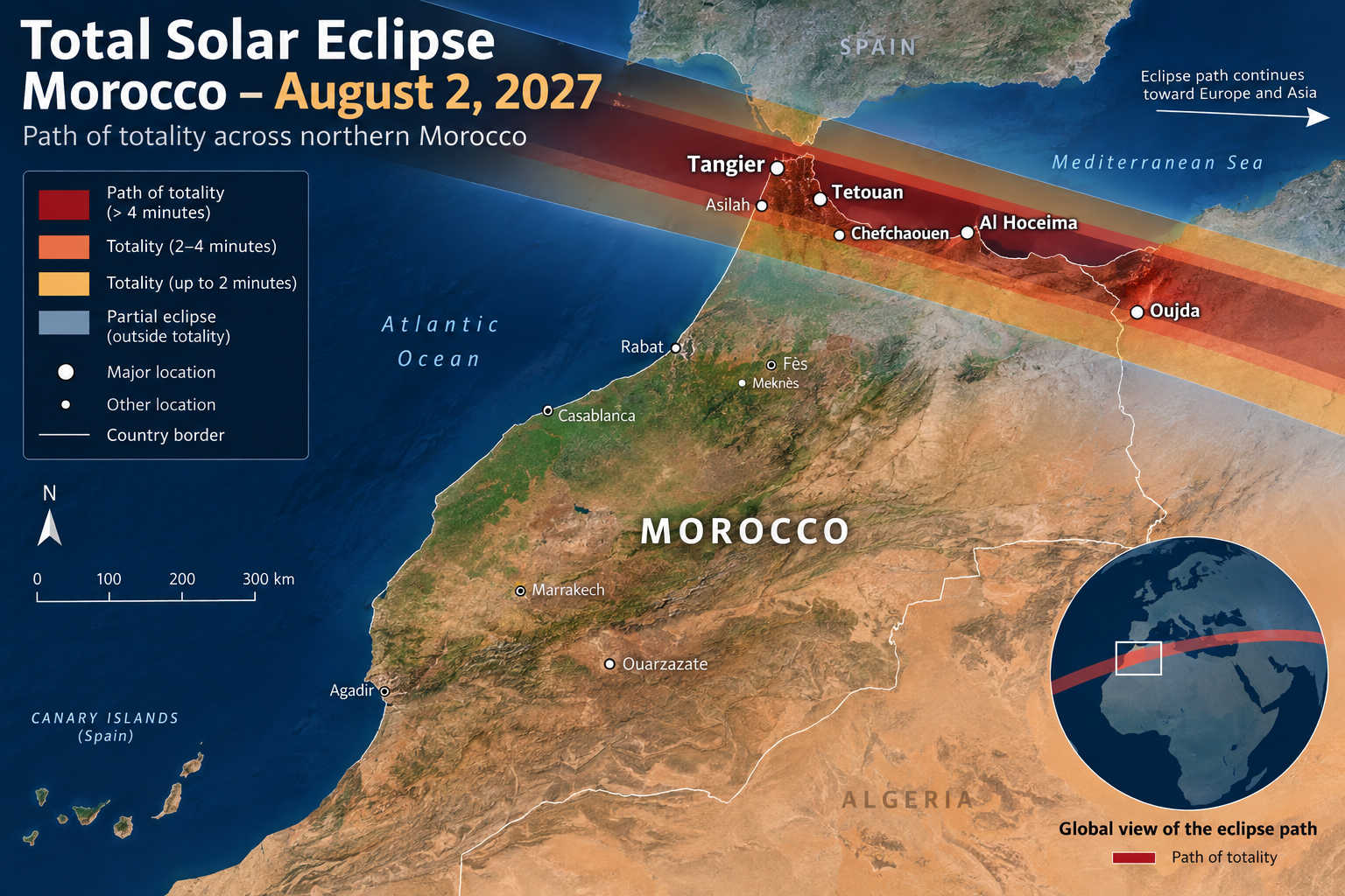 solar eclipse Morocco 2027