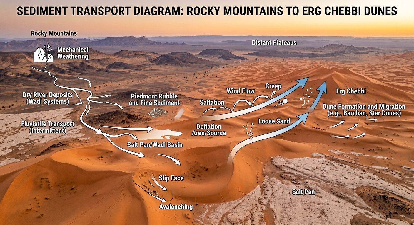 How Were Erg Chebbi Dunes Formed